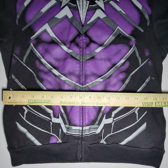 Marvel Black Panther Youth Black and Purple Hooded Jacket Size Medium 10/12 - Picture 9 of 13